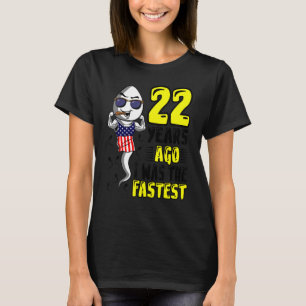Camiseta Meninos 22 Anos Atrás Eu Era O 22º Aniversário Mai