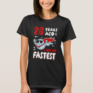 Camiseta Meninos 26 Anos Atrás Eu Era A Mais Rápida Bolas D
