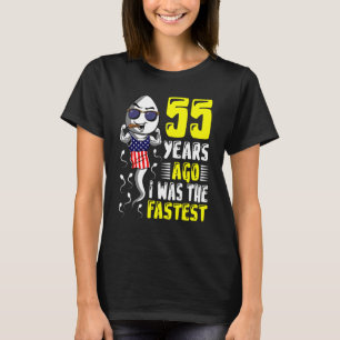 Camiseta Meninos 55 Anos Atrás Eu Era O 55.º Aniversário Ma