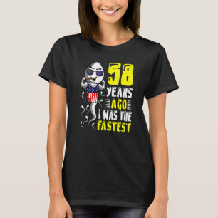 Camiseta Meninos 58 Anos Atrás Eu Era O 58º Aniversário Mai