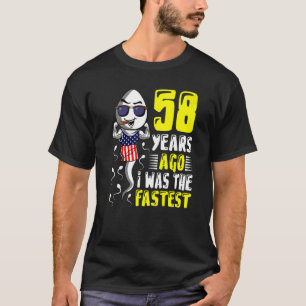 Camiseta Meninos 58 Anos Atrás Eu Era O 58º Aniversário Mai