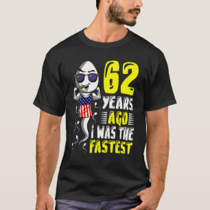 Camiseta Meninos 62 Anos Atrás Eu Era O 62º Aniversário Mai