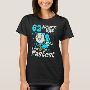 Camiseta Meninos 62 Anos Atrás Eu Era O 62º Aniversário Mai
