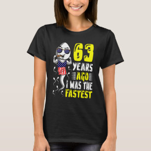 Camiseta Meninos 63 Anos Atrás Eu Era O 63º Aniversário Mai