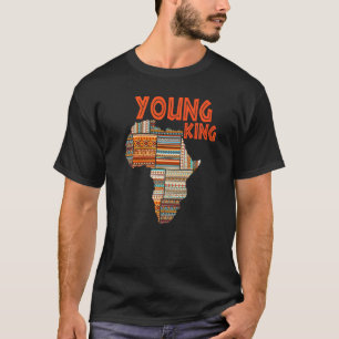 Camiseta Meninos Africanos Atraem Kente Impressão Jovens Cr