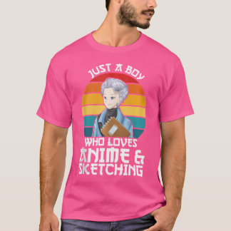 Camiseta Meninos Apenas Um Menino Que Adora Anime Desenhand