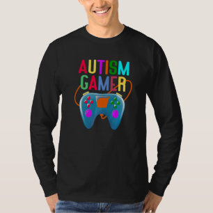 Camiseta Meninos Autismo Gamer Autismo Consciência Mês Jogo