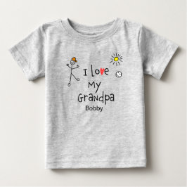 Camiseta Meninos Bonitos Adoro O Meu Vovô Bebê