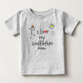 Camiseta Meninos bonitos Eu adoro O Meu Padrinho Tee