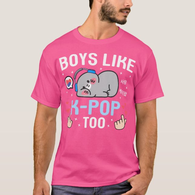 Camiseta Meninos Como O Pop Muito Bonito Kawaii Seal Música (Frente)