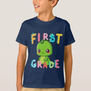 Camiseta Meninos da Escola de Esquadrão Dinossauro de 1º gr
