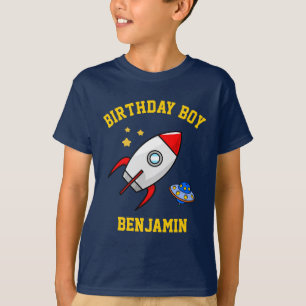 Camiseta Meninos da festa de aniversário de Rocket de