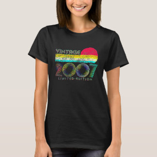 Camiseta Meninos de 15 anos de idade Vintage 2007 Aniversár