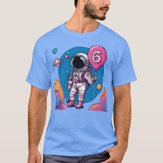 Camiseta Meninos de 6 anos de idade que amam astronautas no