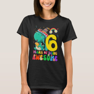 Camiseta Meninos De 6 Anos Meninas Meninas Fofo Dinossauro 