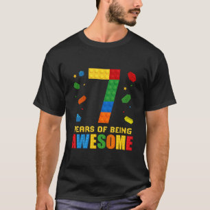 Camiseta Meninos de 7 Anos de Idade Aniversário Garoto Send