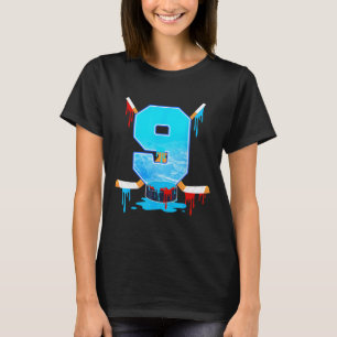 Camiseta Meninos de 9 Anos de Idade Aniversário de 9 Anos S