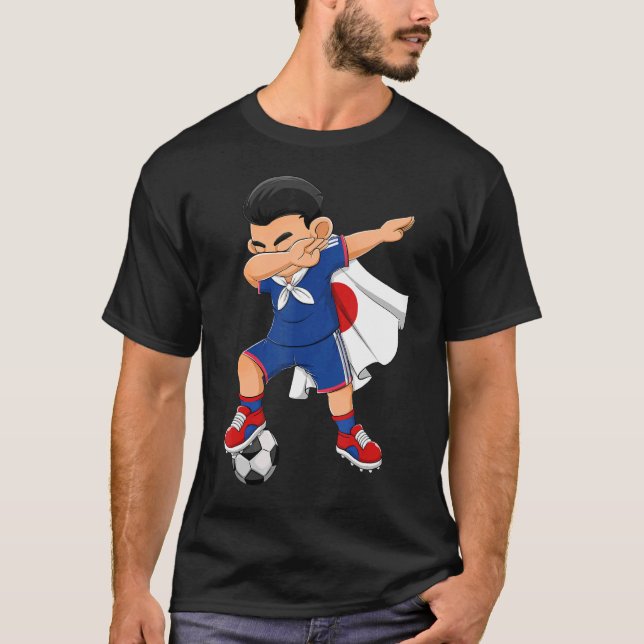 Camiseta Meninos De Bandeja De Futebol Do Japão (Frente)