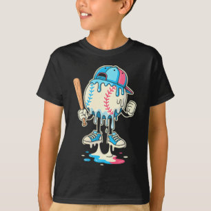 Camiseta Meninos de Beisebol Sorvete Gotejamento Bruh Suor