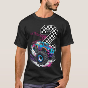 Camiseta Meninos de caminhão monstro de 2º aniversário 2 Do