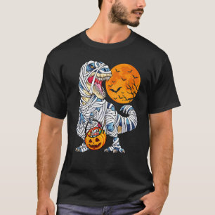 Camiseta Meninos de Halloween Fantasia de Dinossauro Múmia