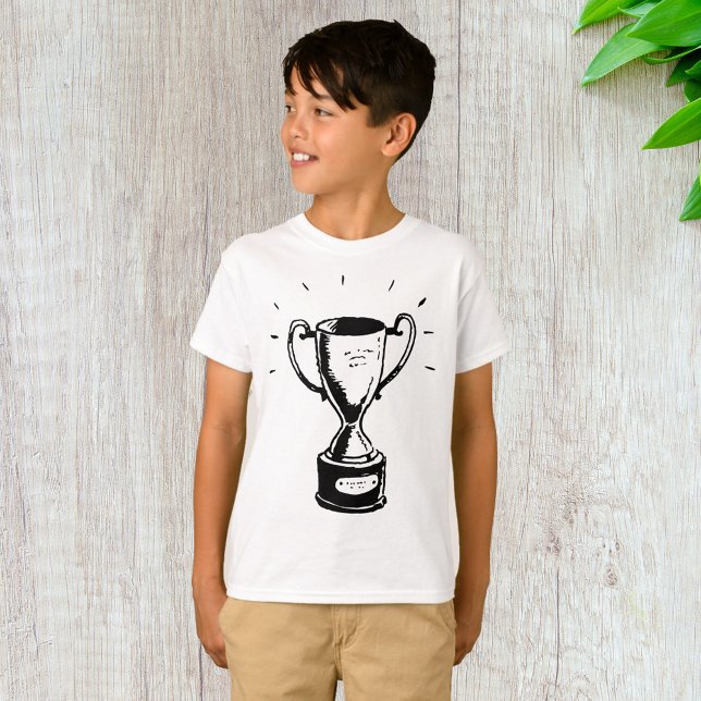 Camiseta Meninos De Troféus Pretos E Brancos (Criador carregado)
