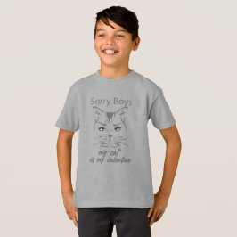 Camiseta meninos desculpados meu gato é meu namorados