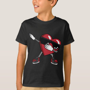 Camiseta Meninos Dia de os namorados Engraçado Dabbing Hear