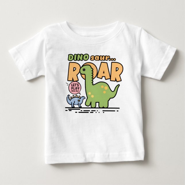 Camiseta Meninos do Dinossaur Roar (Frente)