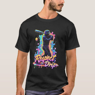 Camiseta Meninos do Drip de Beisebol Respeito ao Jogador de