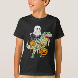 Camiseta Meninos do Halloween Esqueletrizando fantasma do D