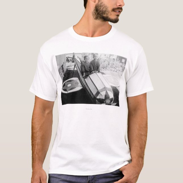 Camiseta Meninos em um carro do Sabão-Box (Frente)