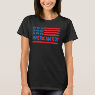 Camiseta Meninos Engraçados 4 De Julho Menino Americano