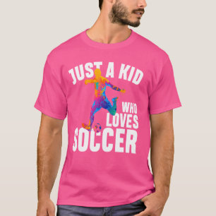 Camiseta Meninos Engraçados Apenas Um Miúdo Que Adora Futeb
