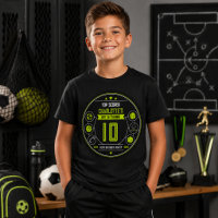 Meninos Esportes Preto Moderno Kids 10º Aniversári