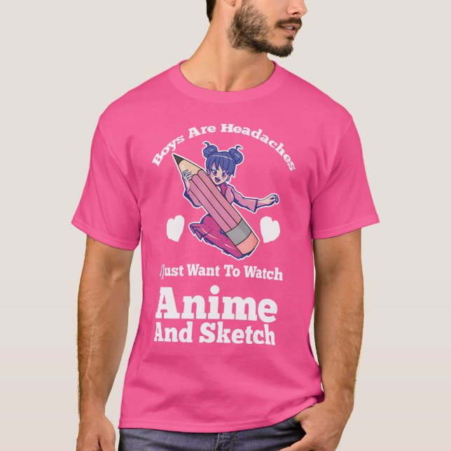 Camiseta Meninos Estão Assistindo Animes E Animes De Desenh (Frente)