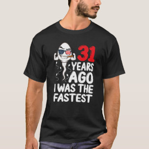 Camiseta Meninos Há 31 Anos Eu Era O 31º Aniversário Mais R
