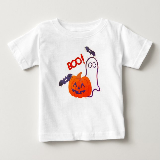 Camiseta Meninos Halloween Boo Baby Shirt - Fumaça Tee! (Frente)