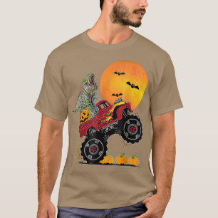 Camiseta Meninos Halloween Monster Crash Pumpkin Dinosau