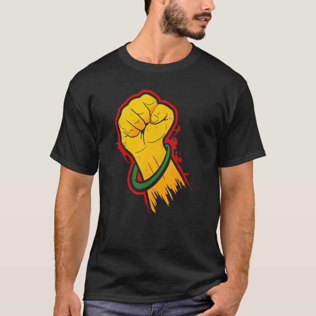 Camiseta Meninos Homens da História Negra (Frente)