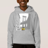 Meninos Hoodie New York Nyc Yellow Taxi Brooklyn