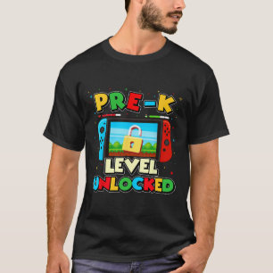 Camiseta Meninos Jogadores de Vídeo Game Nivel Pré-k Desblo