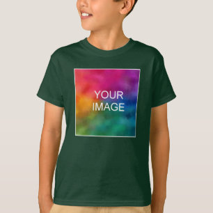 Camiseta Meninos Jovens Meninos Frente Impressão de Folha C