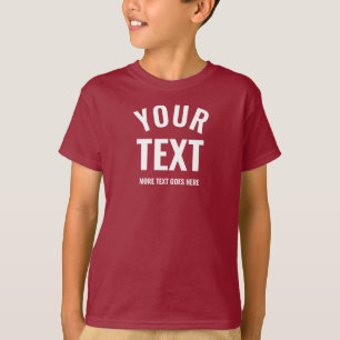 Camiseta Meninos Melhor Modelo de Maroon Vermelho Elegante
