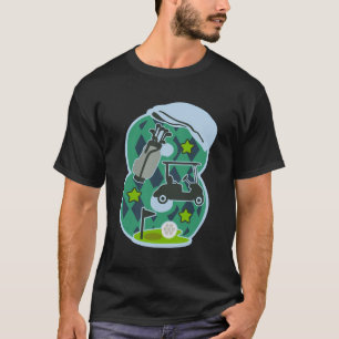 Camiseta Meninos Meninas 8º Aniversário Golfe Mais De 8 Oit