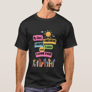 Camiseta Meninos Meninas Crianças Fatima Anjo Oração, Deus