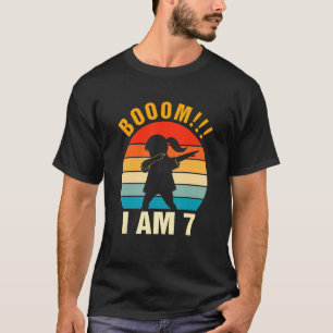 Camiseta Meninos Meninos Dabbing Boom Eu Tenho 7 Anos 7 Bir