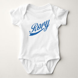 Camiseta Meninos Nome "Rory" Azul em desgosto