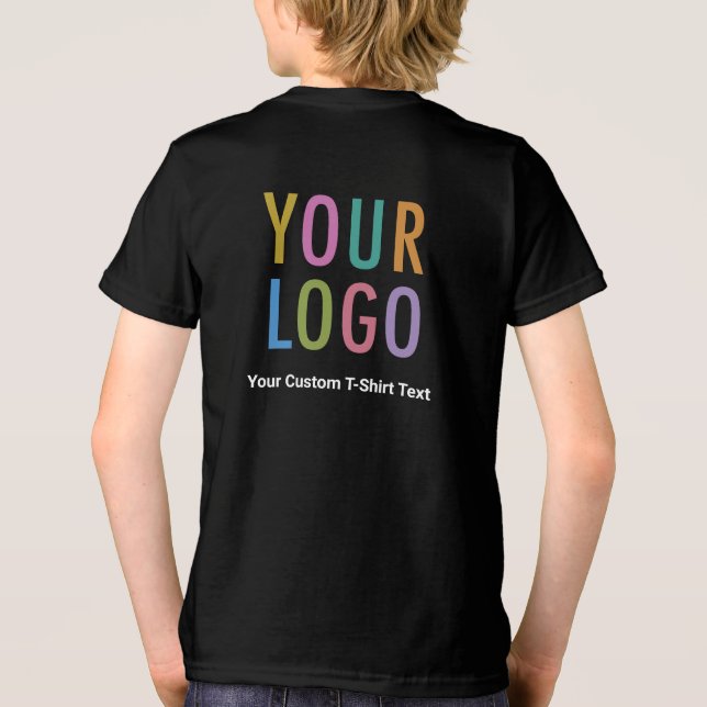 Camiseta Meninos Premium Logotipo de empresa personalizado  (Verso)