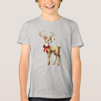 Camiseta Meninos Rena Dourada